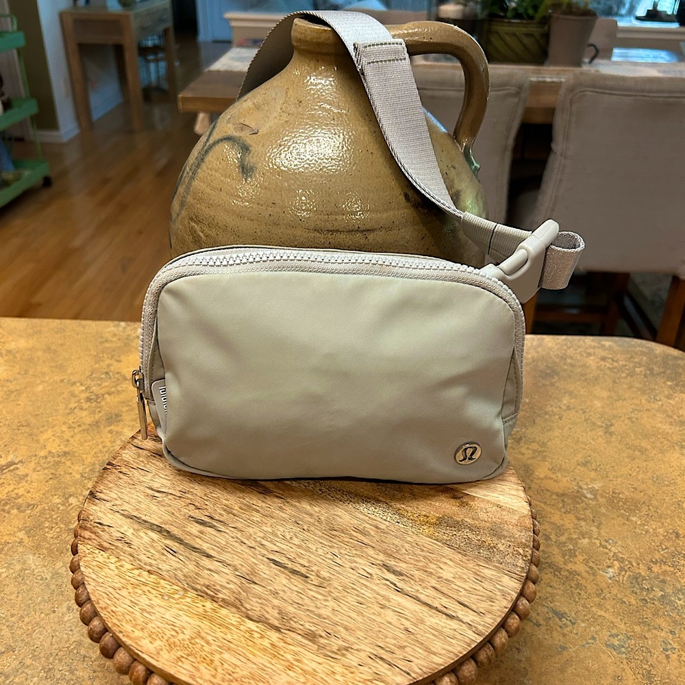 lululemon athletica small crossbody bag in light beige